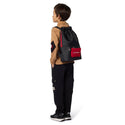 Black Nylon with Red Logo Pouch Backpack