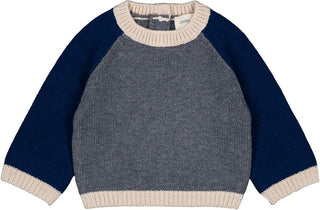 Grey and Navy Baby Rupert Sweater