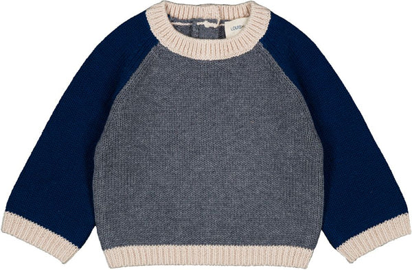 Grey and Navy Baby Rupert Sweater