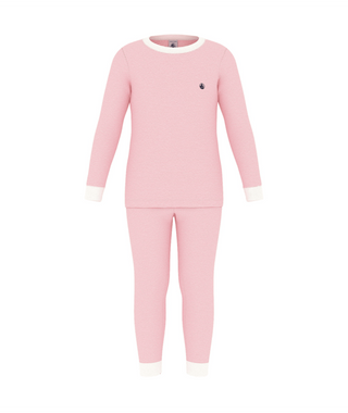 Pink and White Striped Classic Pajama Set