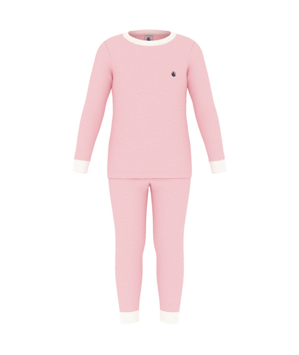 Pink and White Striped Classic Pajama Set