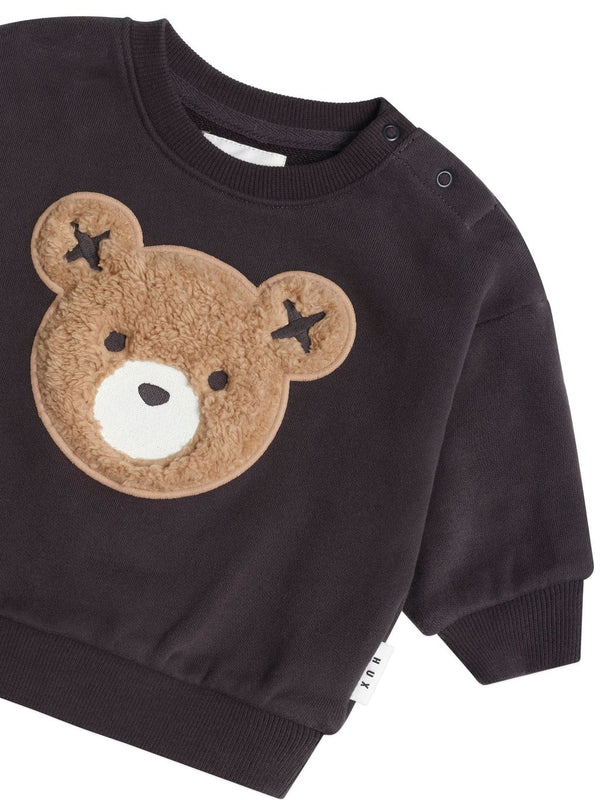 Black Furry Huxbear Crewneck