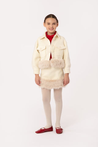 Ivory Dodo Fur Jacket