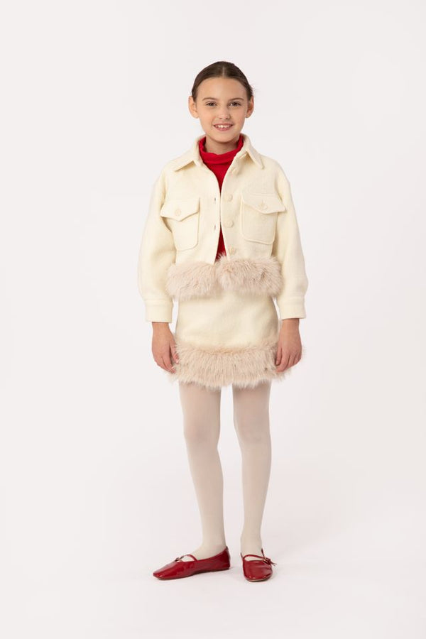 Ivory Dodo Fur Jacket