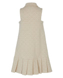 Sand Logo Pleated Dress