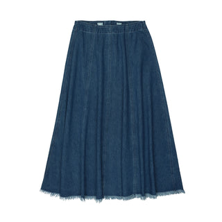 Denim Paneled Skirt