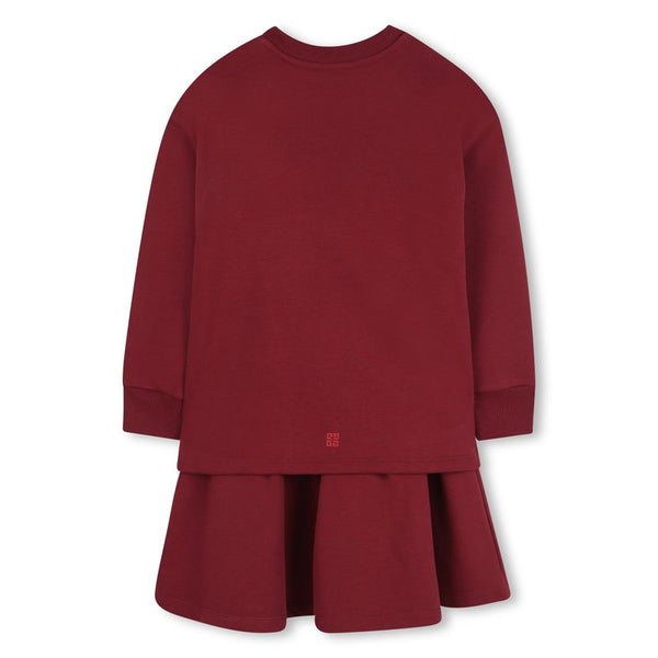 Burgundy Logo Sweatshirt Dress