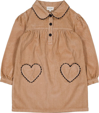Beige Corduroy Belinda Dress