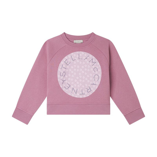 Pink Logo Flower Disc Crewneck