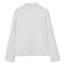 Off White Ruffle Trim Turtleneck
