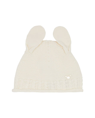 Ivory Knit Bunny Ears Hat