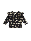 Black and Gold Cherry Pie Frill Top