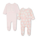 Pink Flower 2pc Footie Set