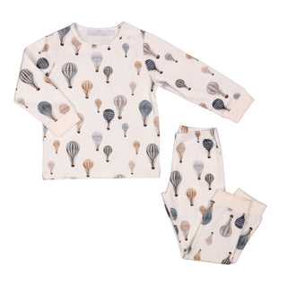 Cream Lehane Air Balloon Print Pajama Set