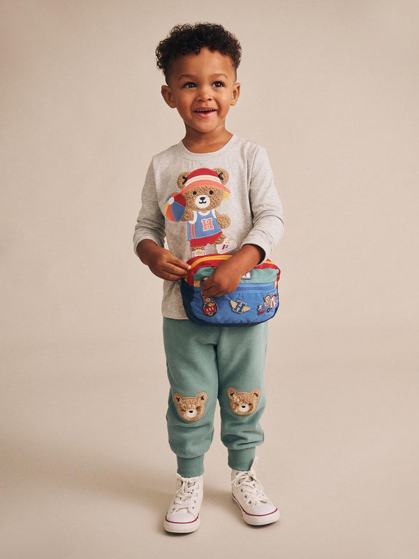 Grey Marle Sporty Huxbear Long Sleeve Tee