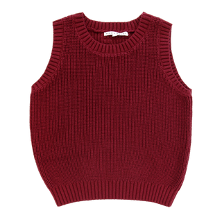 Burgundy Knit Sweater Vest