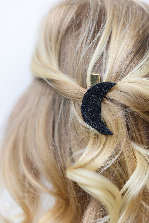 Black Moon Hair Clip