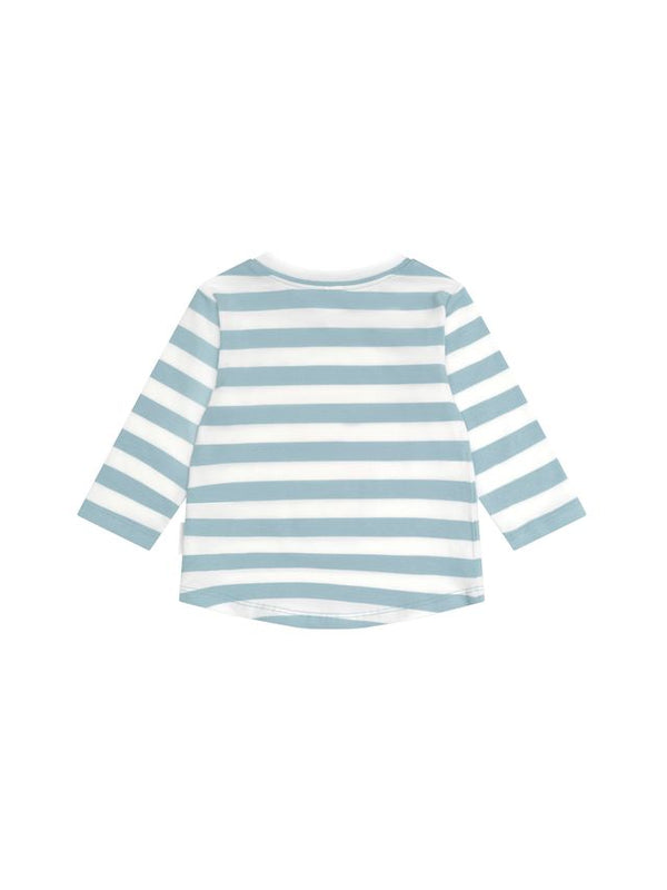 Blue and White Roadworks Hux Stripe Top