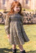Olive Floral Liberty Dress