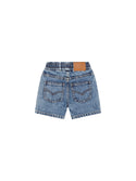 Blue Denim Drawstring Shorts