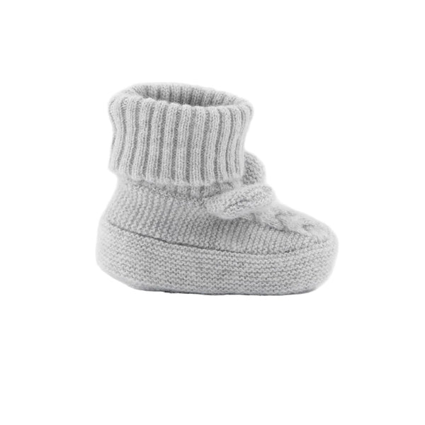 Grey Cableknit Booties