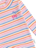 Multicolor Rainbow Ribbed Turtleneck
