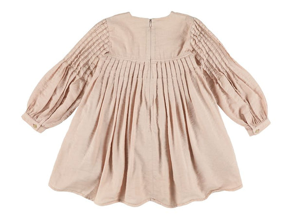 Rose Strawberry Yndia Long Length Pleated Dress