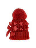 Red Knit Bow Hat