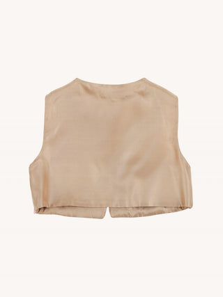 Sequin Fringe Crop Vest