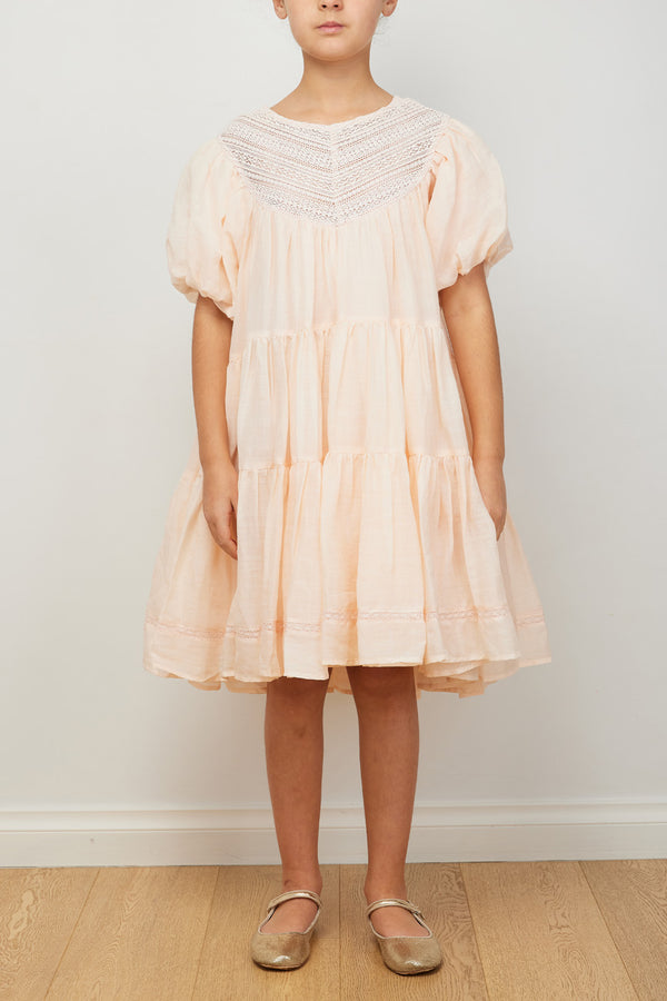 PA Crissy Peach Lace Dress