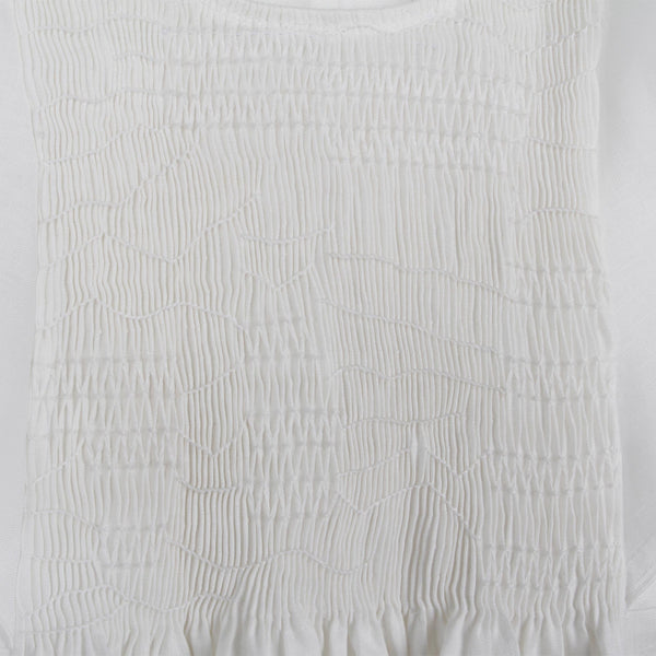 CL Ivory Smocked Detail Blouse