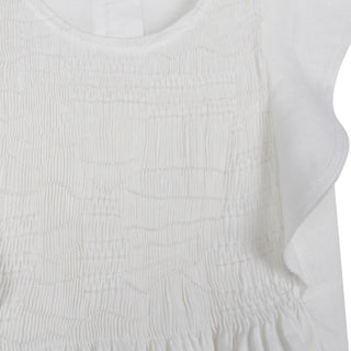 CL Ivory Smocked Detail Dress