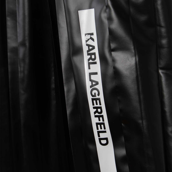 KL Black Logo Pleated Skirt