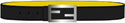 Black/Yellow Reversible Logo Belt