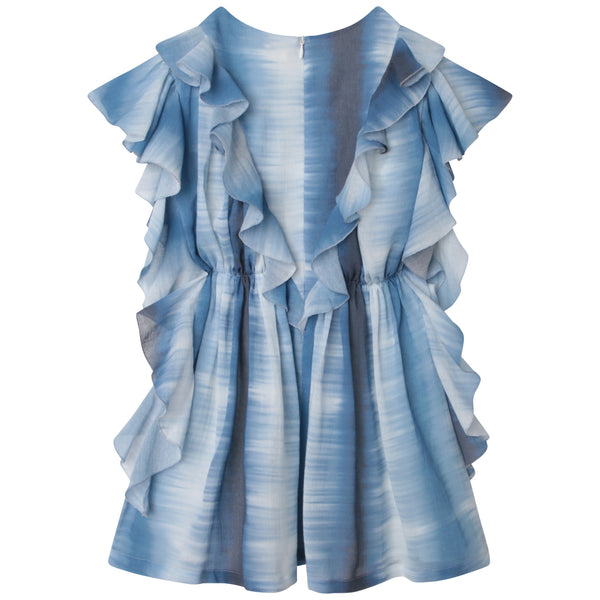CL Blue Tie Dye Striped Dress