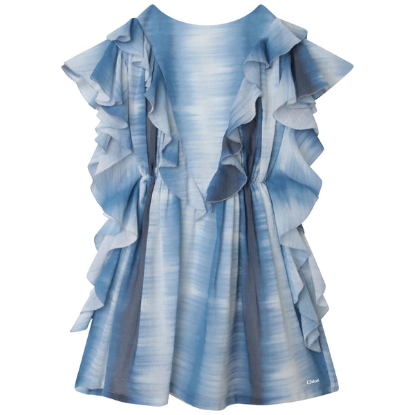 CL Blue Tie Dye Striped Dress