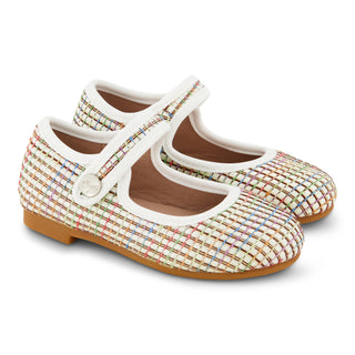 ZK Multi Colored Woven Mary Jane Hard Sole