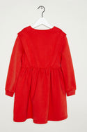 Leila Cherry Sweatdress with Record Detail