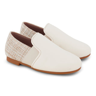 ZK Ivory Leather Tip Loafer Hard Sole