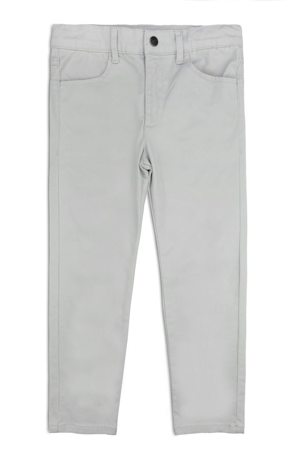 Light Grey Twill Slim Pant
