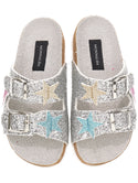 ML Silver Glitter Star Sandals