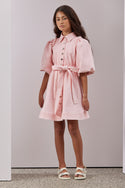 SPH Pink Denim Button Dress