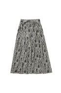 EOE Black w/Ivory Floral Maxi Skirt
