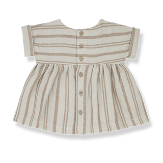 OMF Josephin Biscotto Linen Striped Dress