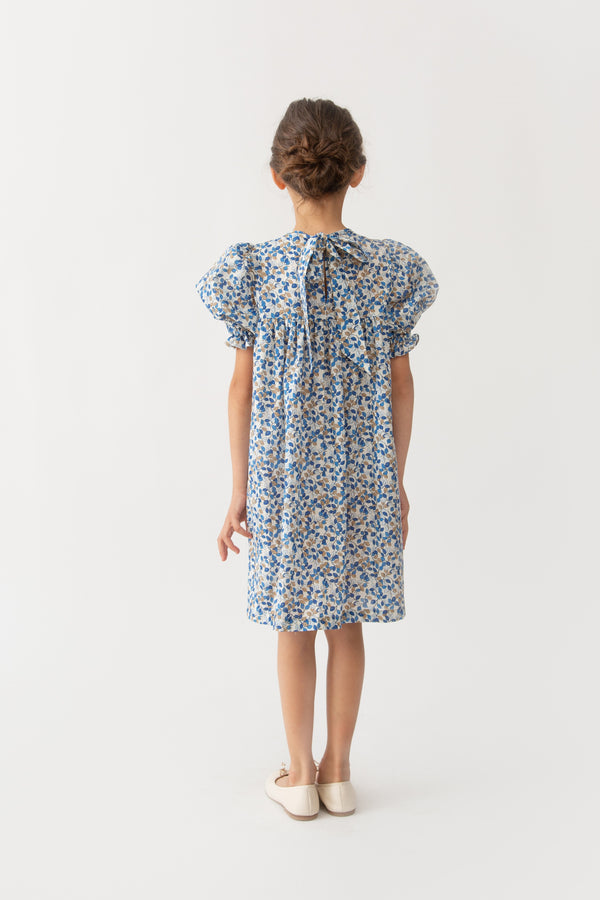 PCL LL Elisabeth Blue Leaves Print Dress