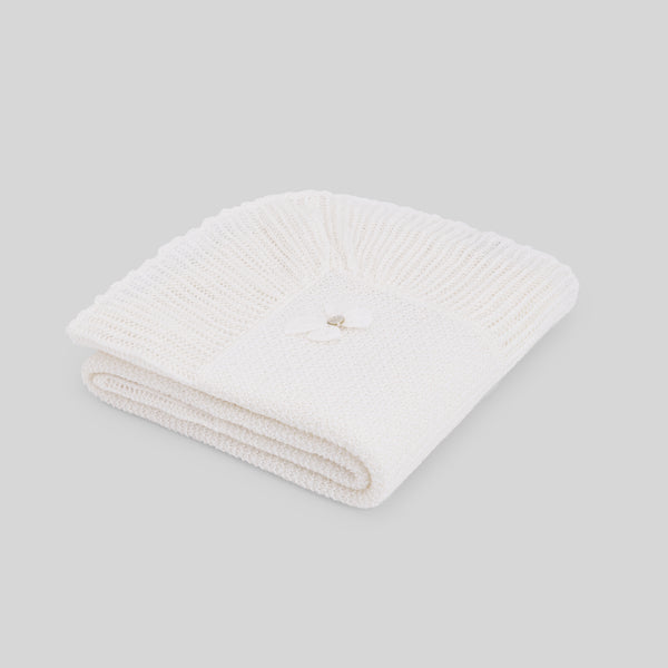 PR Dulzura Cream Knit Lace Blanket