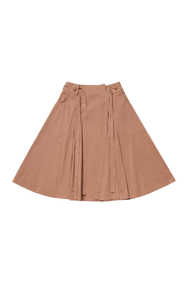 EOE Mocha Button Skirt