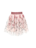 Pink Floral Tulle Skirt