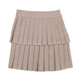 CCB Oatmeal Layer Pleated Skirt