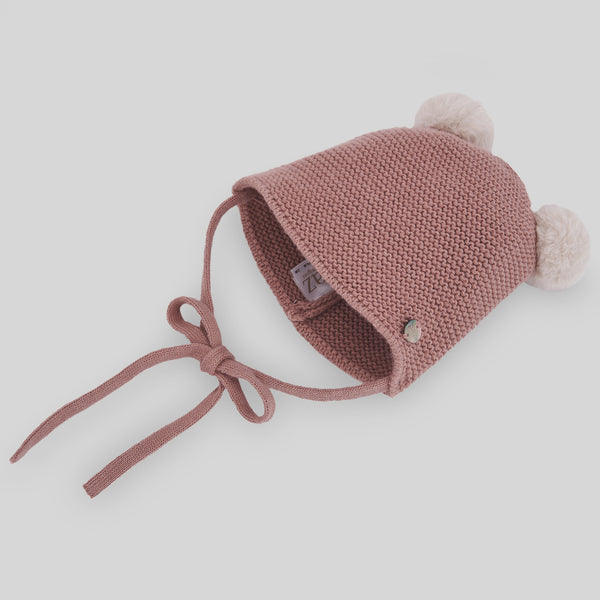 PR Esencial Blush Knit Hat w/Pom Pom